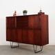 Buffet haut en teck, design danois, années 1970, production : Danemark