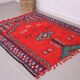Red Vintage Moroccan Rug 167 x 190 cm - Berber Wool Rug - Handmade Rug Boho