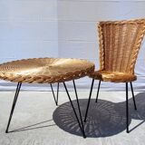 Wicker and rattan garden furniture 1960