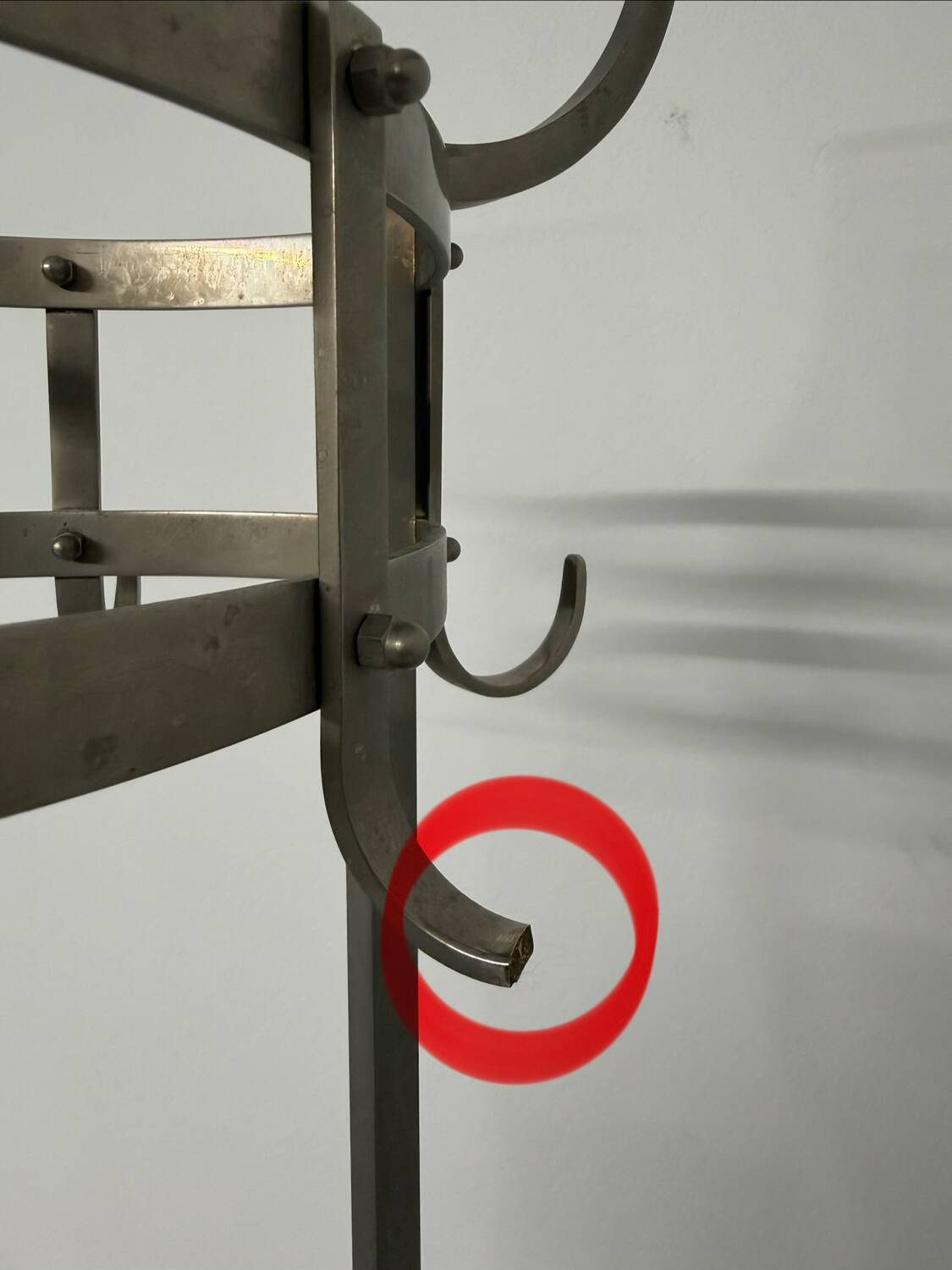 Coat rack Nymphenburg design by Otto Blümel for Classicon brass 80s