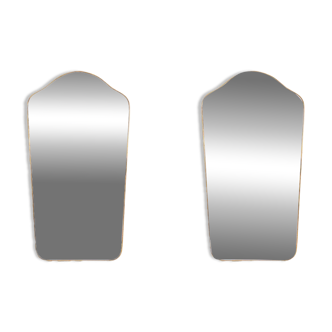 Pair of mirrors in the shape of a “policeman’s hat”. 1970s.