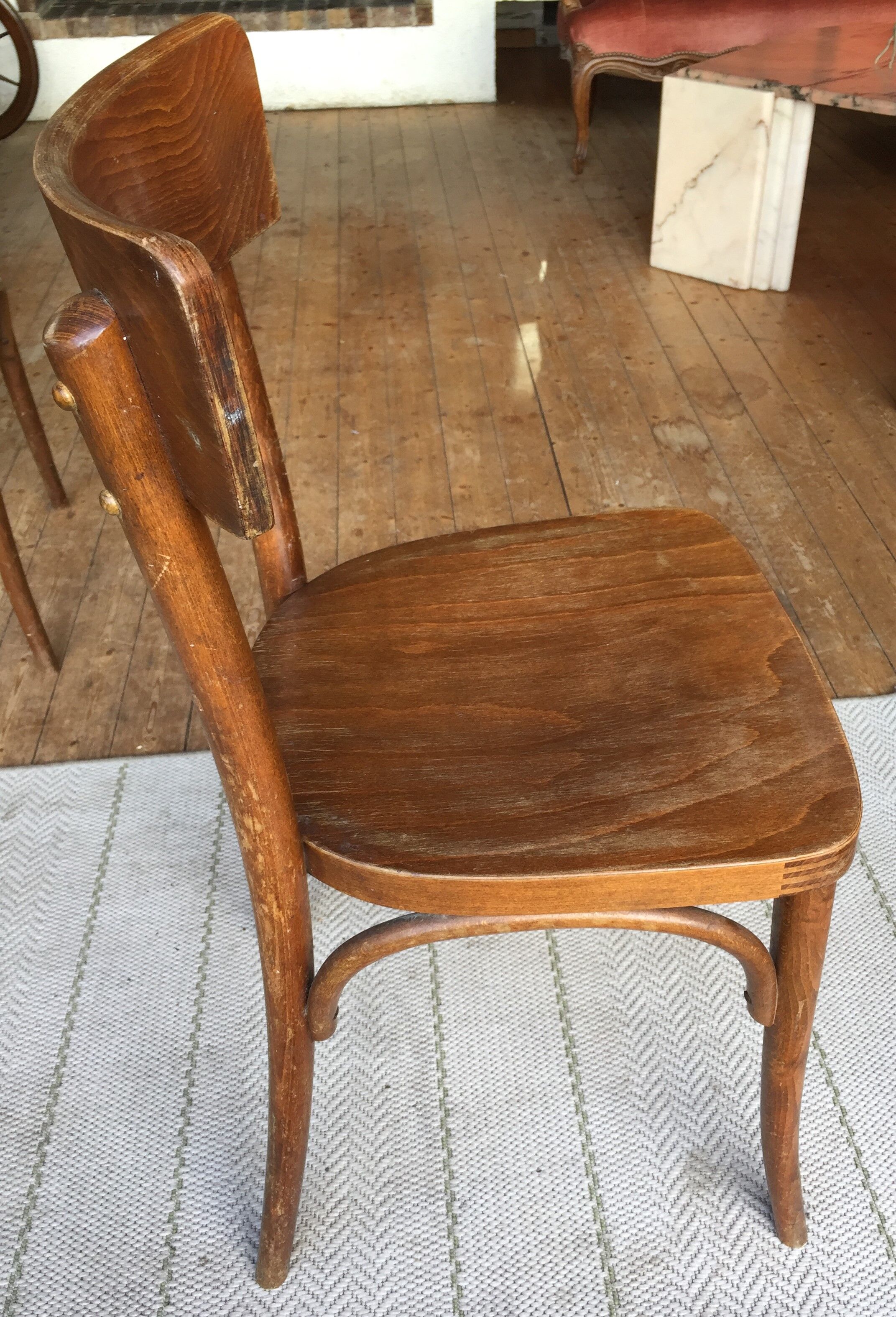 Trio of vintage bistro chairs 60