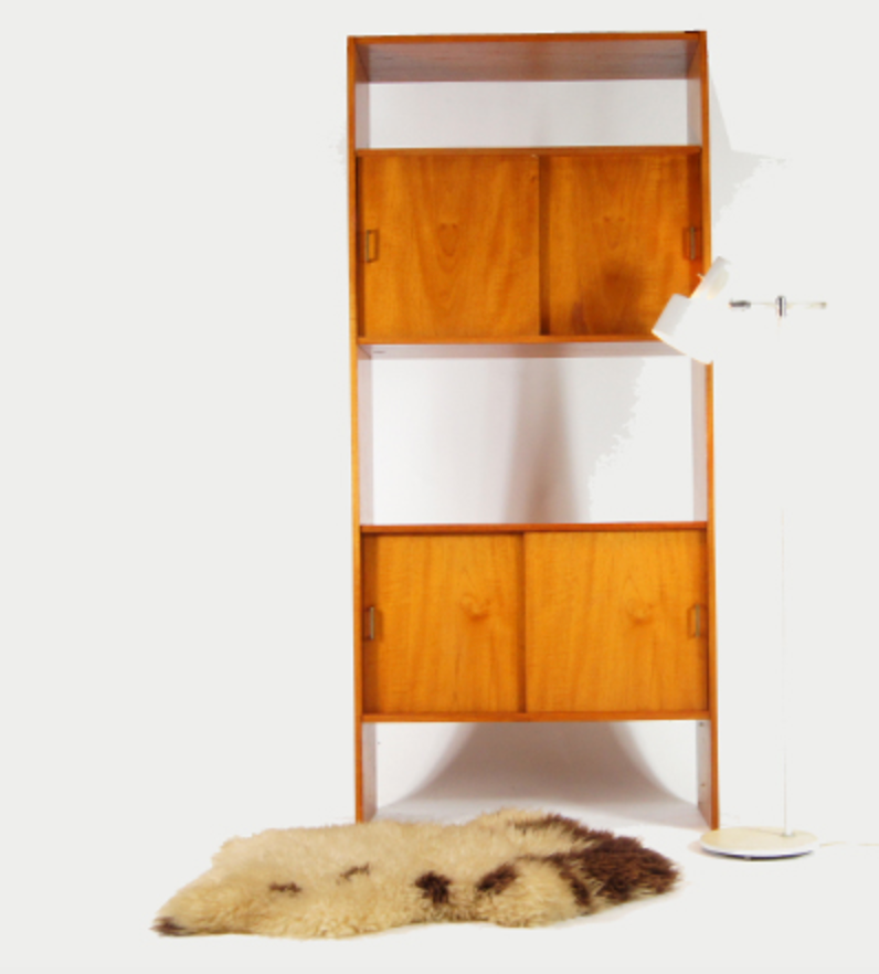 Library book shelf room divider 60 s 70 s