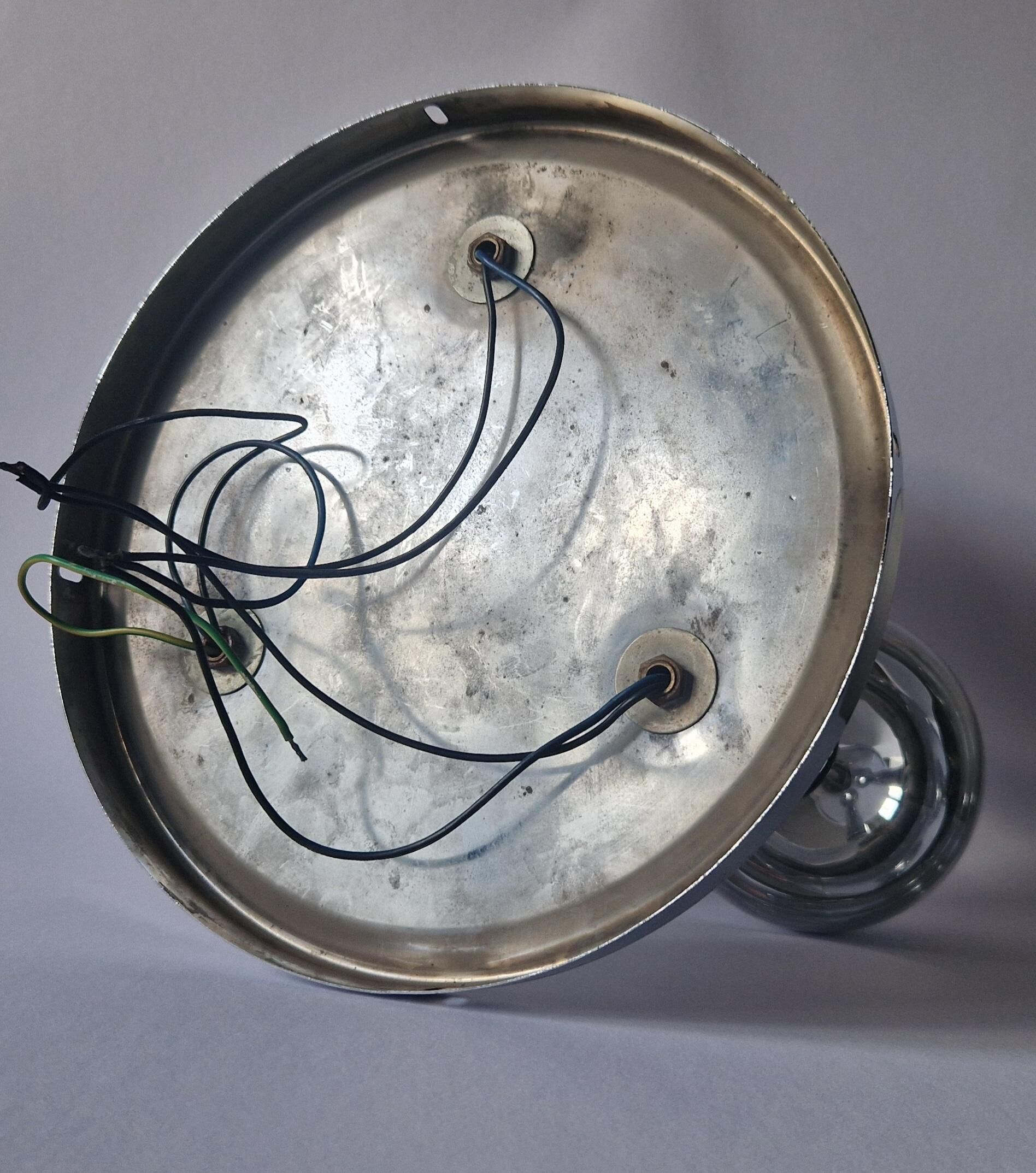 Rare Midcentury Flush Mount, Ceiling Lamp, Italy, 1970s