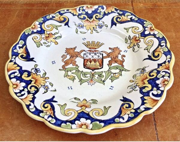 6 anciennes assiettes à dessert Desvres Fourmaintraux Rouen modèle Dinan 2
