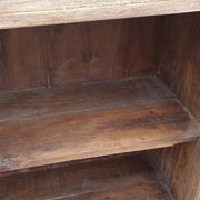 Glass sideboard in antique wood