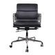 Charles & Ray Eames EA217 Office Chair polished aluminum and black leather