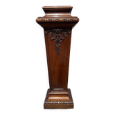 Sculpted walnut stool