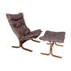Armchair siesta with its footrest by Ingmar Relling 1960