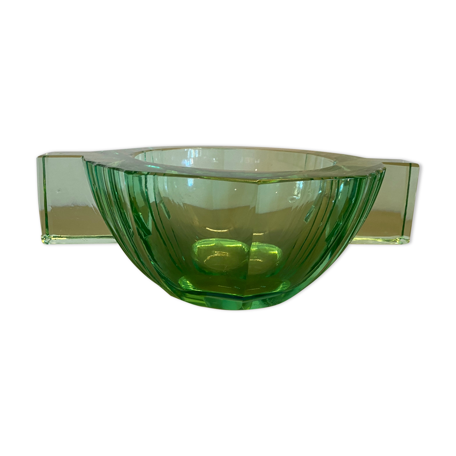 Daum art deco crystal ashtray
