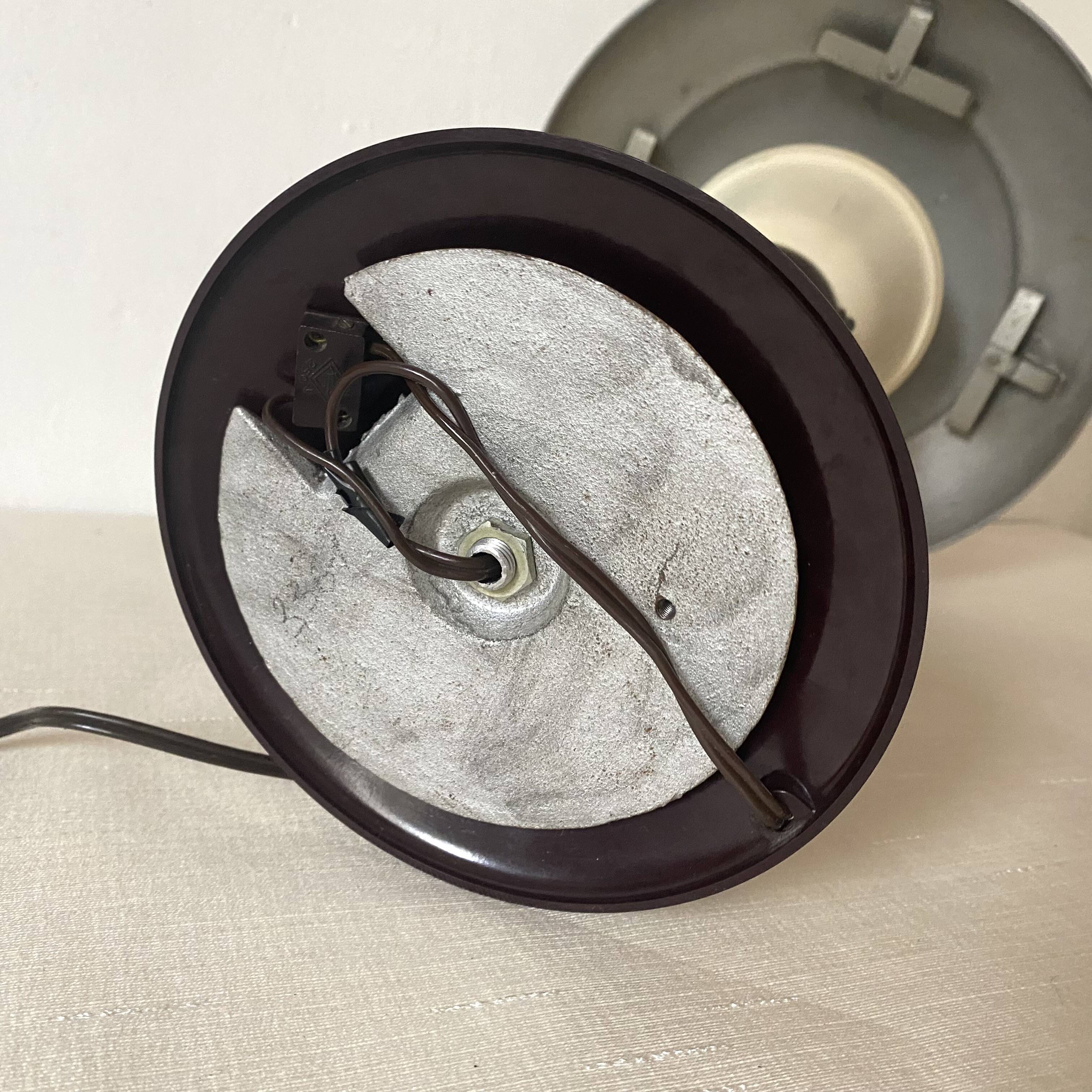 Lampe champignon art déco en bakélite et chrome