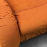 Pair of fabric armchairs Califfo Beka model 1970s vintage modernism