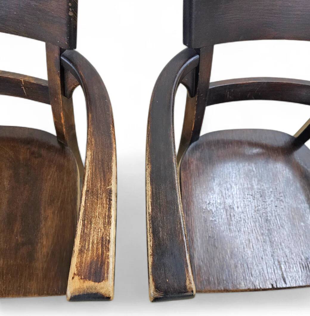 2 chaises de salle à manger / marquées "twente" / années 1930