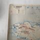 Vintage school map 1950 double-sided "Brittany and Normandy"