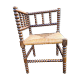 Chaise de coin en paille