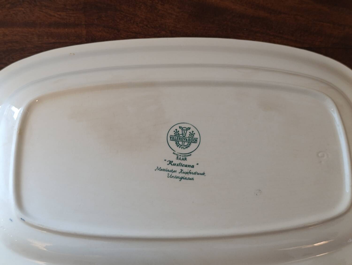 Large rectangular Villeroy & Boch "Rusticana" platter - Blue