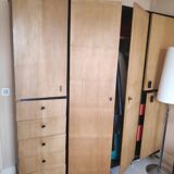 60s architect-designed wardrobe-dressing (unique piece of furniture)