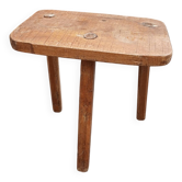 Tabouret tripode ancien en bois