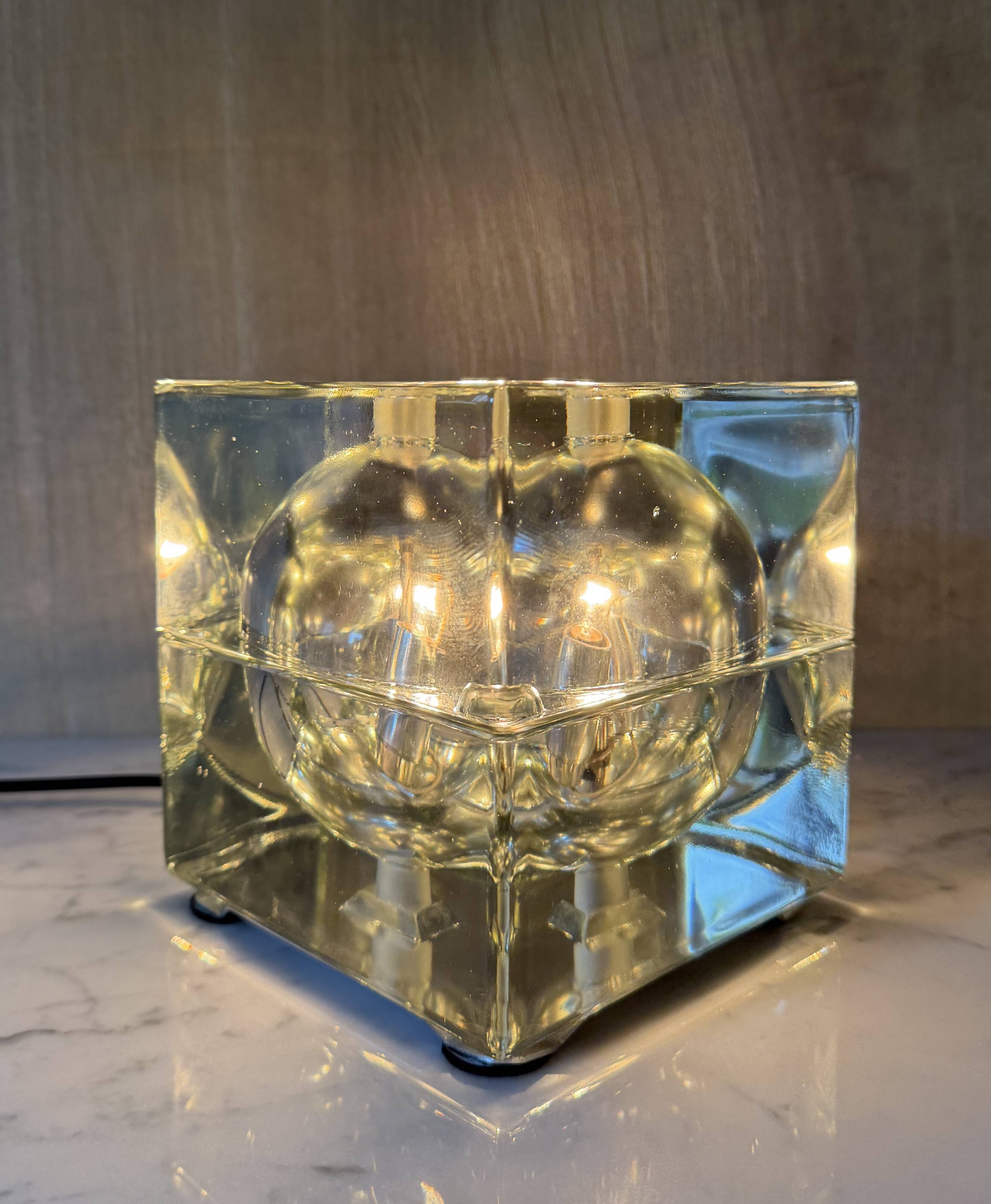 Cubosfera lamp by Alessandro Mendini for Fidenza Vetraria, 1968, Italy.