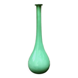 Vintage green blown glass soliflore vase - 51 cm