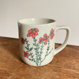 Ceramic mug vintage botanical pattern