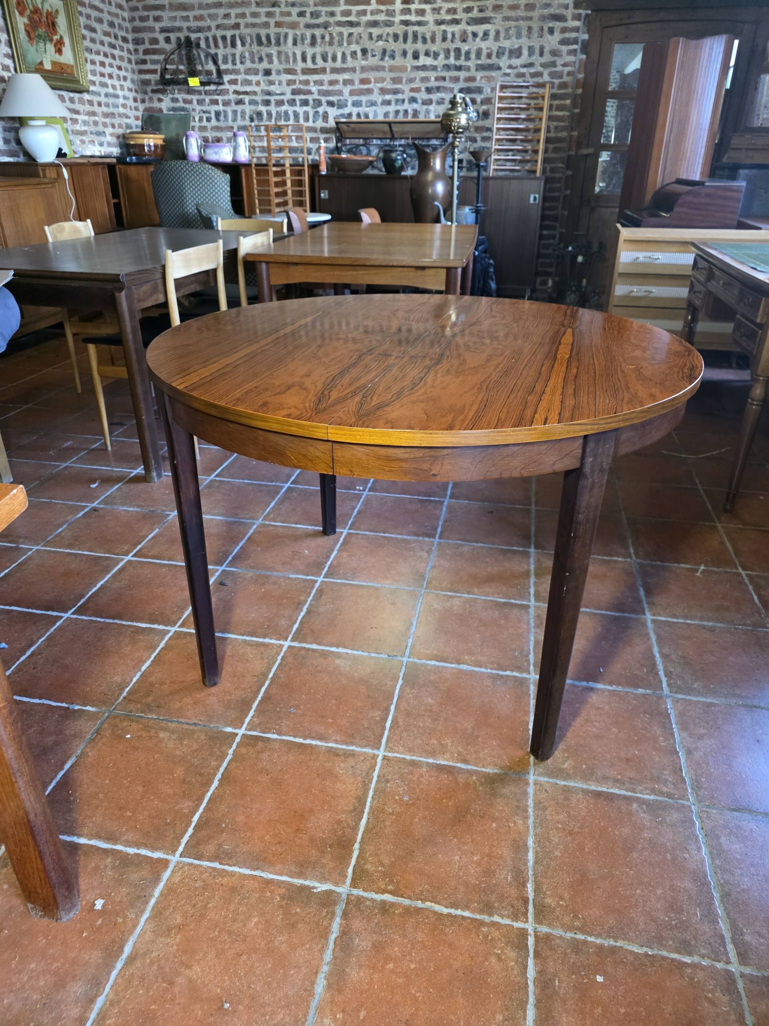 Table scandinave extensible en palissandre des années 60
