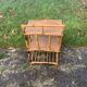Vintage 3-tier bamboo and rattan shelf