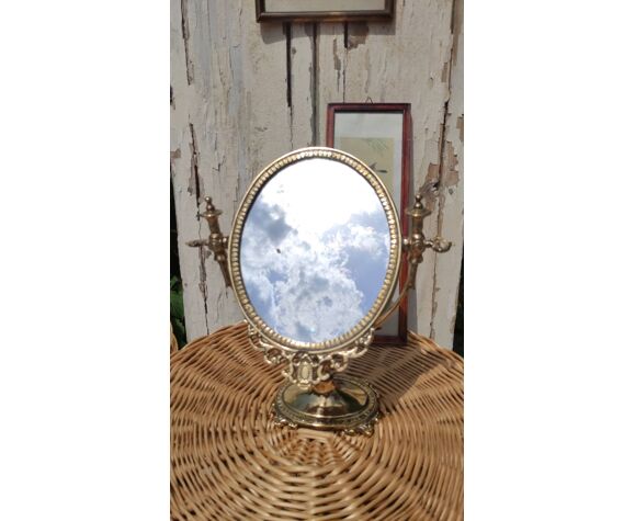 Miroir de table psyché doré 29x35cm