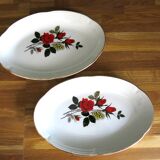 2 dishes from Moulin des Loups, "Carmen" model, in very good condition