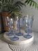 Verres a pieds bleu vintage