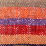 Coussin haïk rayé coloré en laine