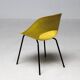 Rare yellow fibreglass tulip chair by Pierre Guariche for Steiner, 1950s.