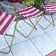 Suite de trois chaise pliante de camping Lafuma vintage années 70