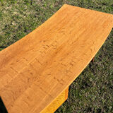 Oak and rattan desk