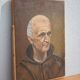 peinture vintage,peinture à l'huile, portrait moine, portrait homme, décoration mural, home decor