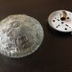 Round structured glass ceiling light / vintage 60s-70s