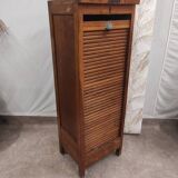 Filing cabinet with sliding shutter, solid wood