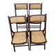 Vintage folding chairs wood and canning