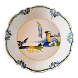 Decorative commemorative plate of the French Revolution 19th century Nevers