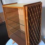 Bibus has 3 wooden and bamboo shelves from the 50s