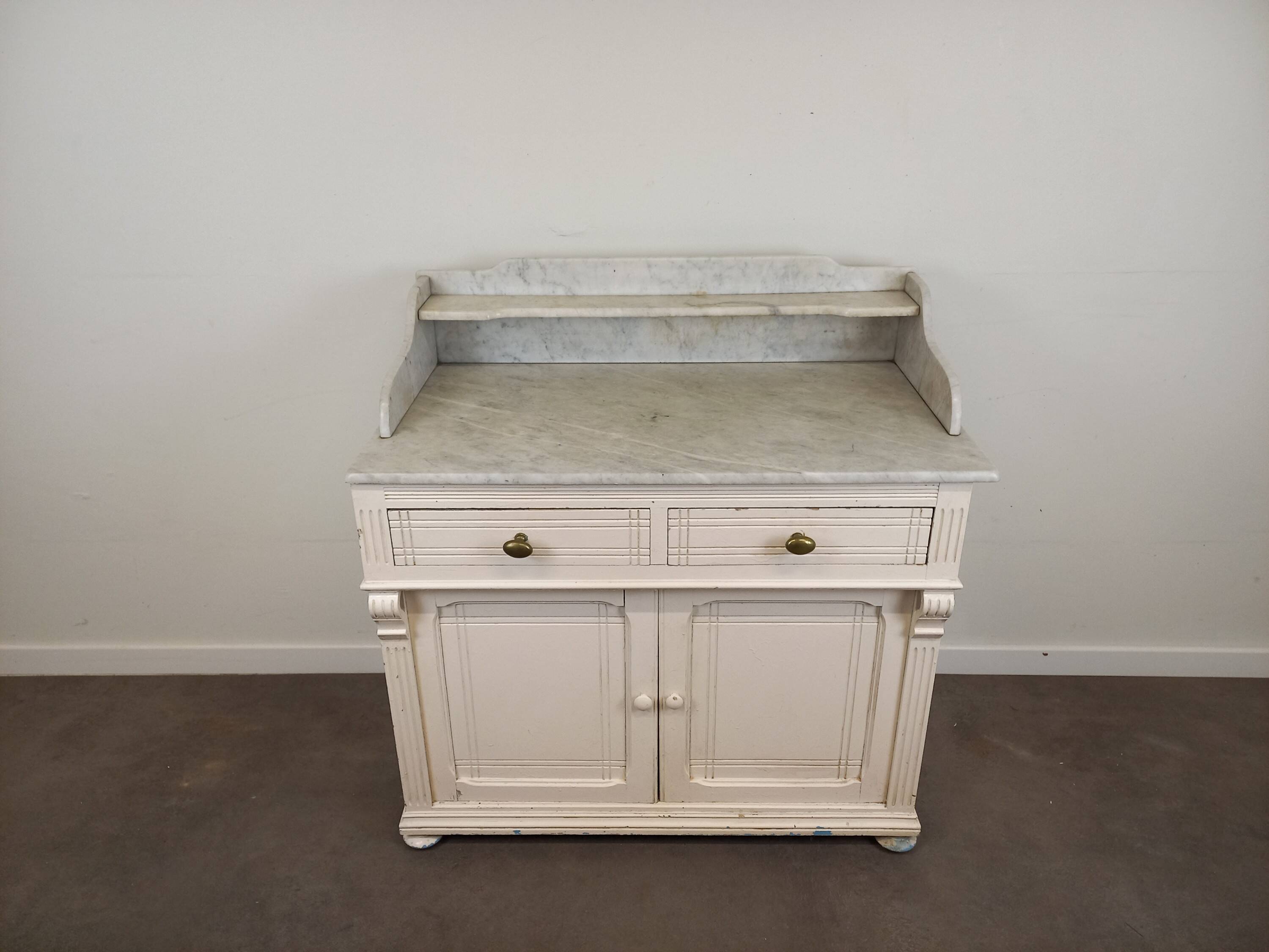 Marble top bathroom cabinet