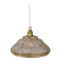 Vintage art deco lampshade pendant light in white and gold frosted glass