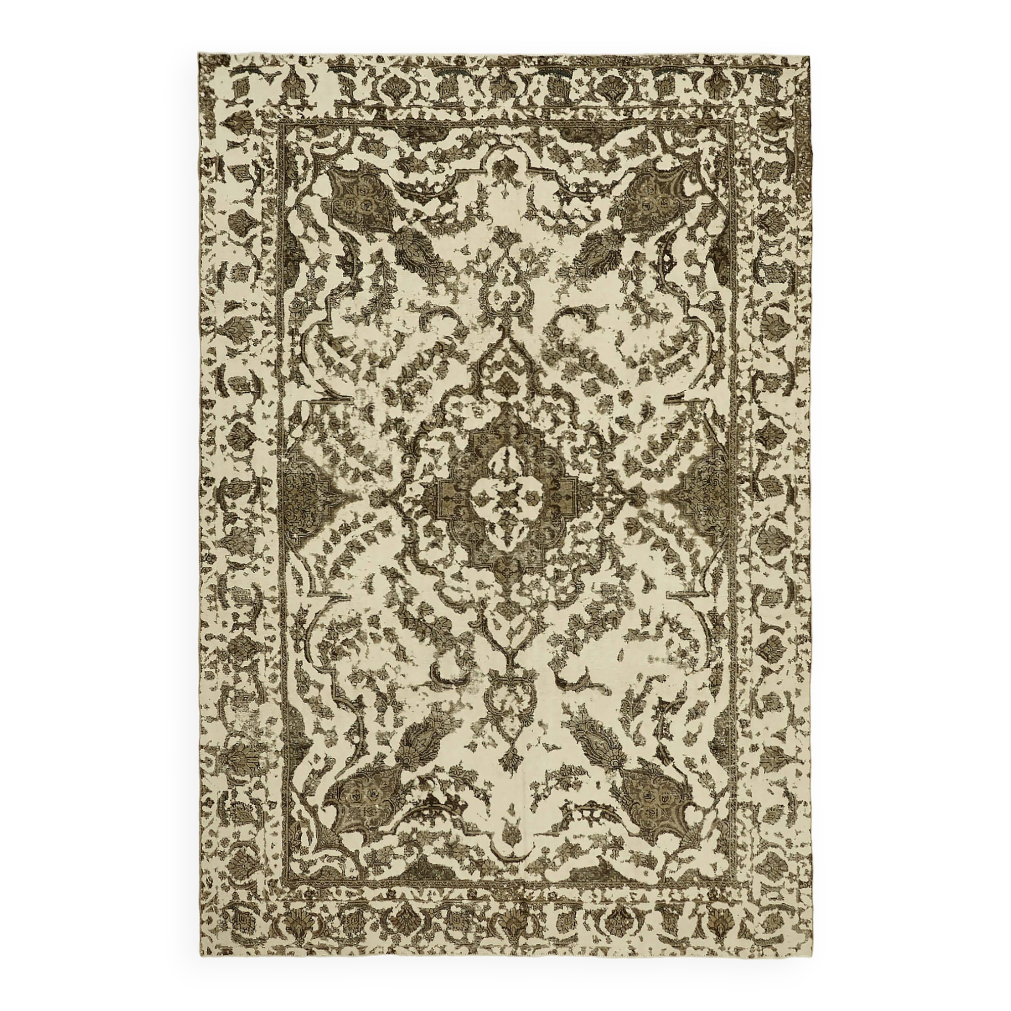 1970s 260 cm x 375 cm Beige Wool Carpet