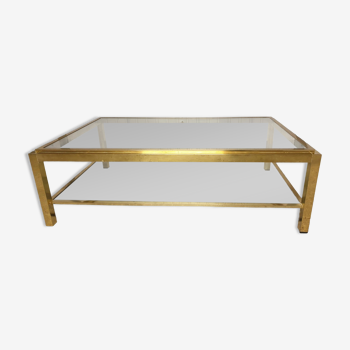Brass and glass coffee table 1980