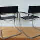 Fauteuil cuir et chrome des années 70/80
