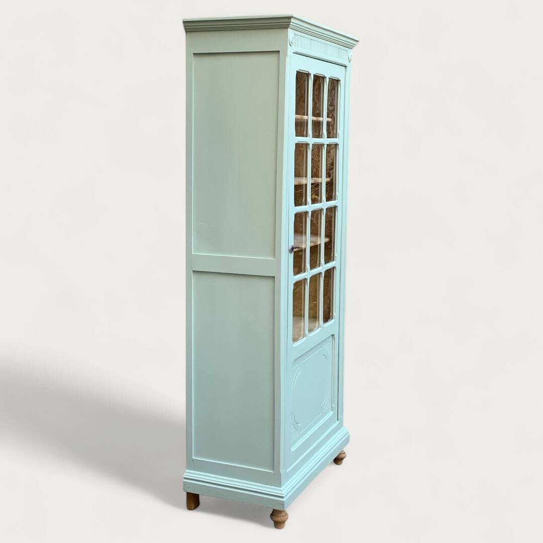 Antique celadon glass Parisian wardrobe H162