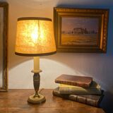 Brass candlestick style lamp