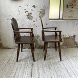 Pair of Savoyard armchairs
