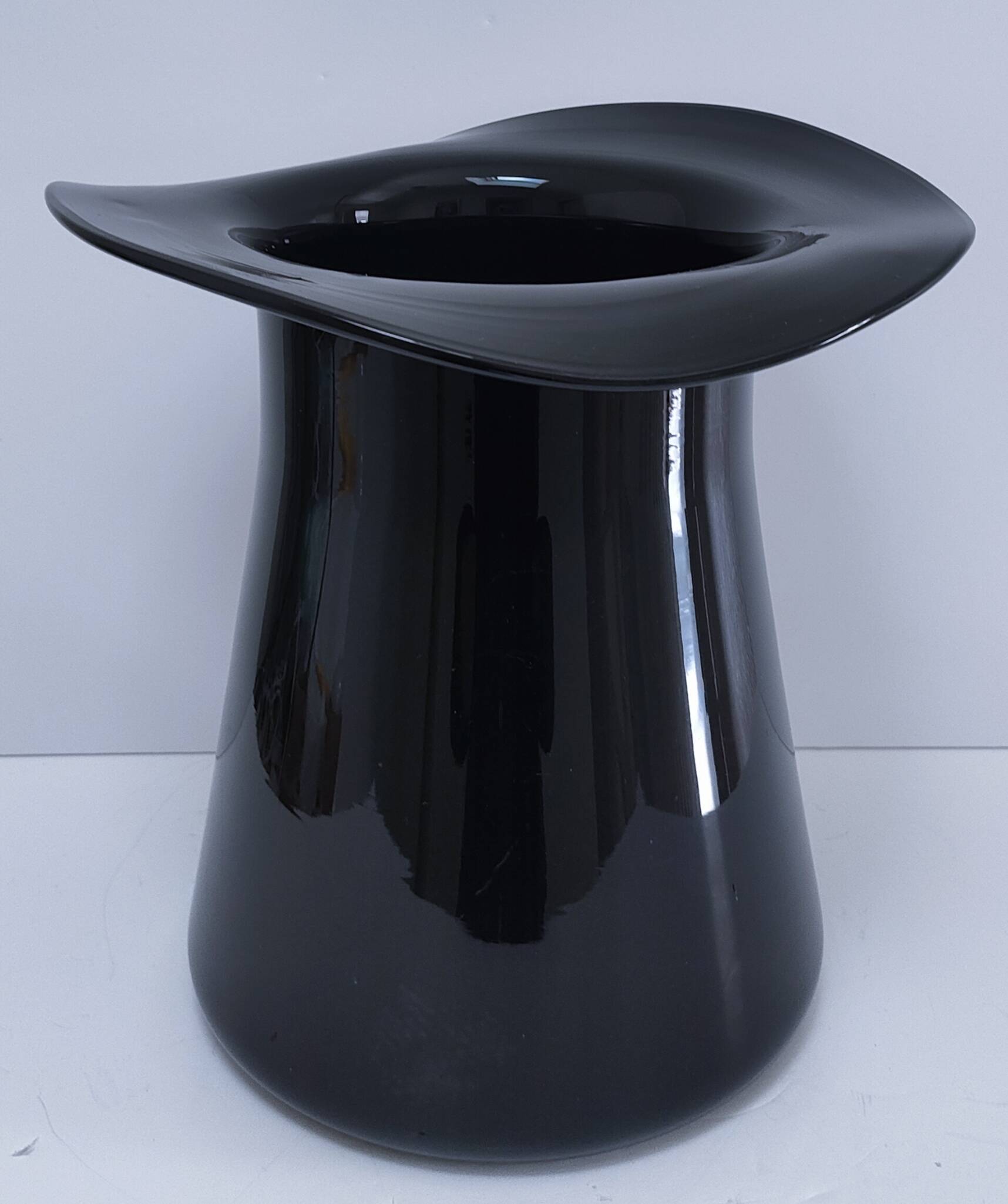 ice bucket and black Murano champagne glass from the 1980s