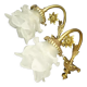 Pair of Louis XVI style flower sconces - signed P. Lucas